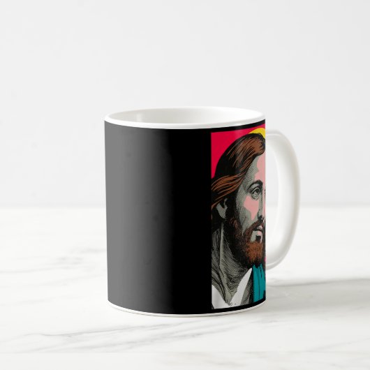 Jesus Christ P Art Religious Easter & Christma Kaffeetasse (VorderseiteRechts)