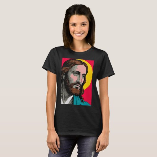 Jesus Christ P Art Religious Easter & Christma T-Shirt (Vorne ganz)