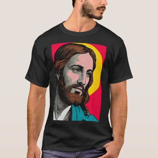 Jesus Christ P Art Religious Easter &amp; Christma T-Shirt (Vorderseite)