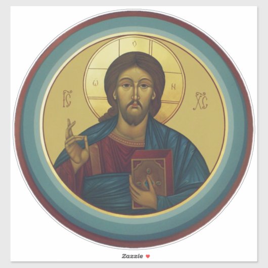 Jesus Christ Pantocrator Aufkleber (Blatt)