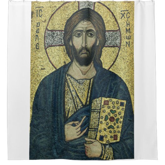 Jesus Christ Pantocrator Duschvorhang (Vorderseite)