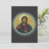 Jesus Christ Pantocrator Einladung (Stehend Vorderseite)
