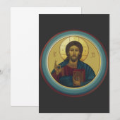 Jesus Christ Pantocrator Einladung (Vorne/Hinten)