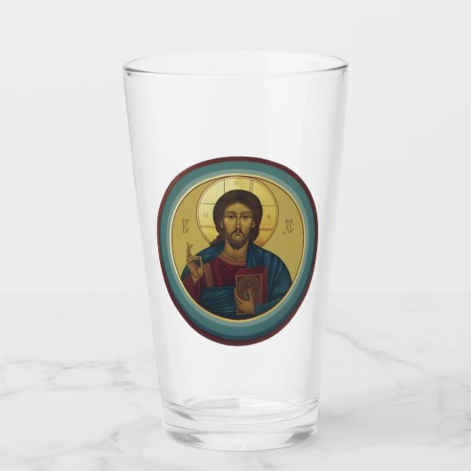 Jesus Christ Pantocrator Glas (Vorderseite)