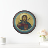 Jesus Christ Pantocrator Große Wanduhr (Zuhause)