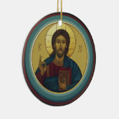 Jesus Christ Pantocrator Keramik Ornament (Rechts)