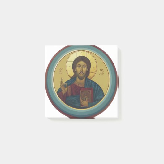 Jesus Christ Pantocrator Post-it Klebezettel (Vorderseite)