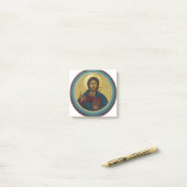 Jesus Christ Pantocrator Post-it Klebezettel (Auf Schreibtisch)