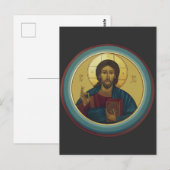Jesus Christ Pantocrator Postkarte (Vorne/Hinten)