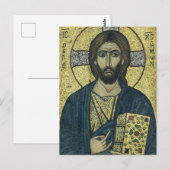 Jesus Christ Pantocrator Postkarte (Vorne/Hinten)