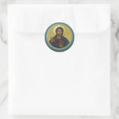 Jesus Christ Pantocrator Runder Aufkleber (Tasche)