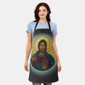Jesus Christ Pantocrator Schürze (Getragen)