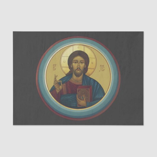 Jesus Christ Pantocrator Seidenpapier (Vorderseite)