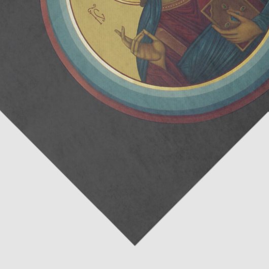 Jesus Christ Pantocrator Seidenpapier (Ausschnitt)