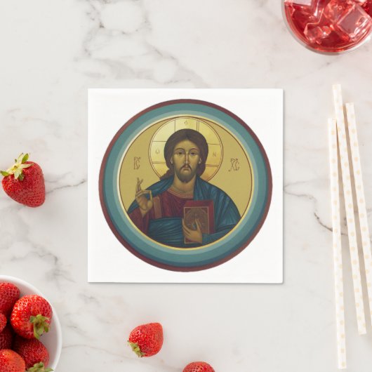 Jesus Christ Pantocrator Serviette (Beispiel)