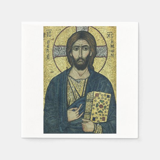 Jesus Christ Pantocrator Serviette (Vorderseite)