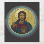 Jesus Christ Pantocrator Weinetikett (Einzelnes Label)