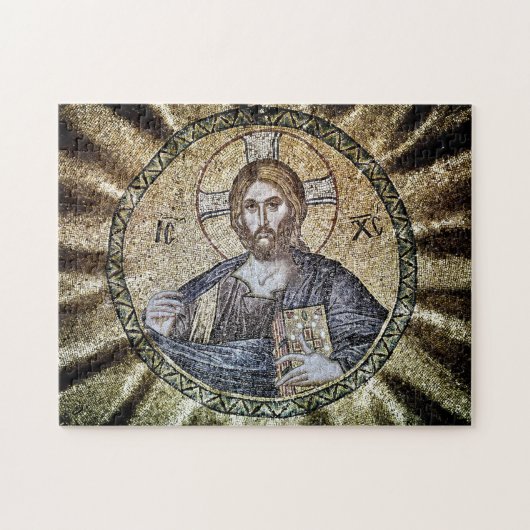 Jesus Christ Pantokator Lord of All Icon Puzzle (Horizontal)