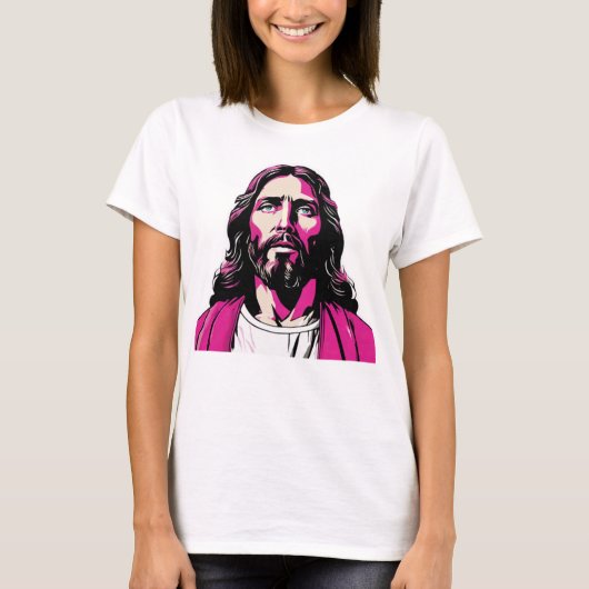 Jesus Christ Pink Pessach Ostern Weihnachtsgeschen T-Shirt (Vorderseite)