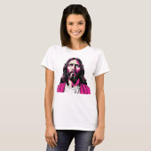 Jesus Christ Pink Pessach Ostern Weihnachtsgeschen T-Shirt (Vorne ganz)