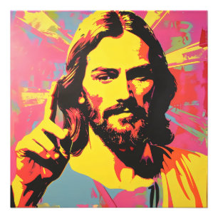 Jesus Christ Pop Kunstreligion Fotodruck