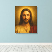 Jesus Christ Portrait #1™ LDS Wall Art Leinwand (Insitu (Holzboden))