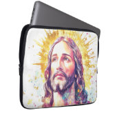 Jesus Christ Portrait Christian Religious Design Laptopschutzhülle (Vorne Rechts)