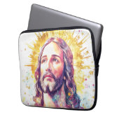 Jesus Christ Portrait Christian Religious Design Laptopschutzhülle (Vorderseite Links)