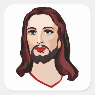 JESUS CHRIST QUADRATISCHER AUFKLEBER
