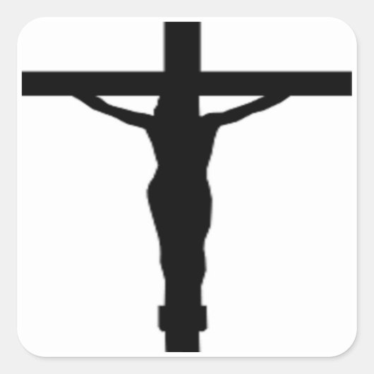 JESUS CHRIST QUADRATISCHER AUFKLEBER (Vorderseite)