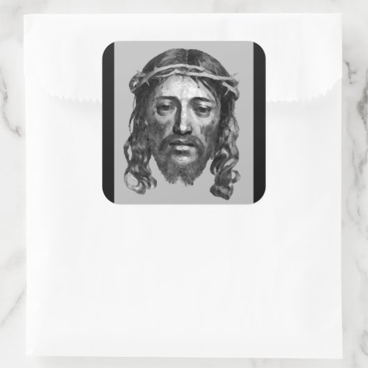 JESUS CHRIST QUADRATISCHER AUFKLEBER (Tasche)