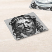 JESUS CHRIST RECHTECKIGER PAPPUNTERSETZER (angewinkelt)