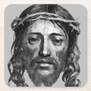 JESUS CHRIST RECHTECKIGER PAPPUNTERSETZER