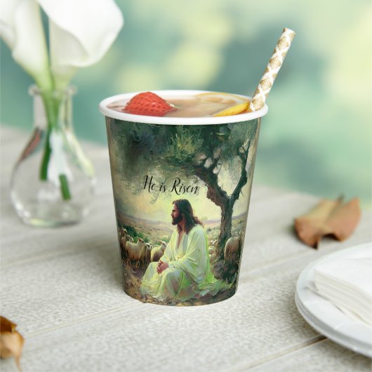 Jesus Christ Religious Easter Catholic  Pappbecher (In Situ)