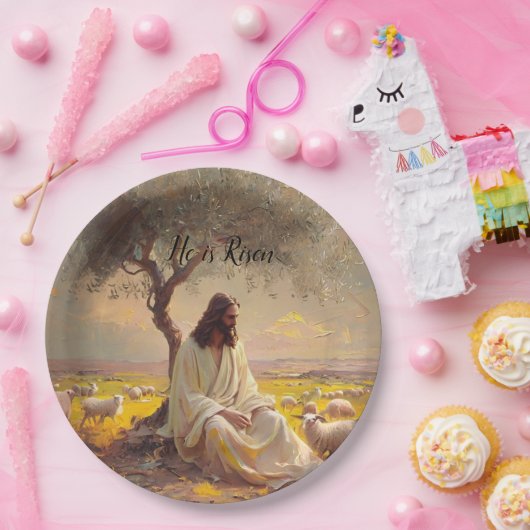 Jesus Christ Religious Easter Catholic Pappteller (Party)