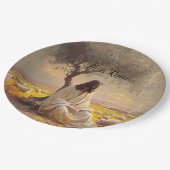 Jesus Christ Religious Easter Catholic  Pappteller (Schrägansicht)