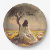 Jesus Christ Religious Easter Catholic  Pappteller (Vorderseite)