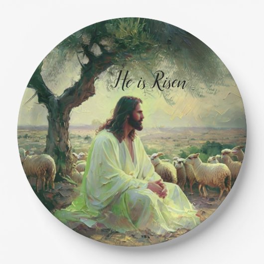 Jesus Christ Religious Easter Catholic Pappteller (Vorderseite)