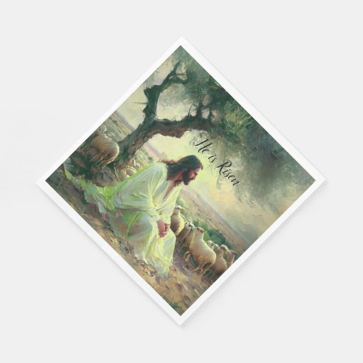 Jesus Christ Religious Easter Catholic  Serviette (Ecke)