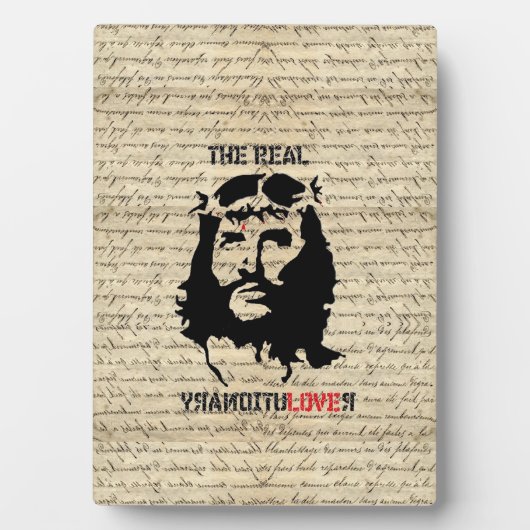 Jesus Christ Revolutionär Fotoplatte (Vorderseite)