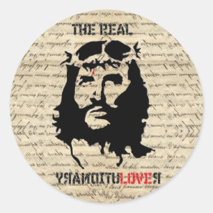 Jesus Christ Revolutionär Runder Aufkleber