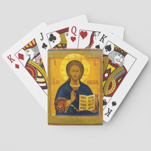 Jesus Christ Russisches Symbol Spielkarten (Rückseite)