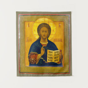 Jesus Christ Russisches Symbol Wandteppich