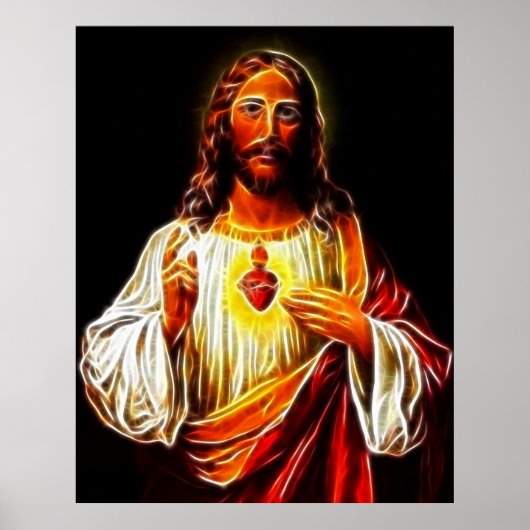 Jesus Christ Sacred Heart Poster (Vorne)