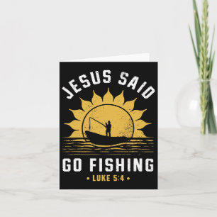 Jesus Christ sagte, gehen Fischen Christlichen Fis Karte