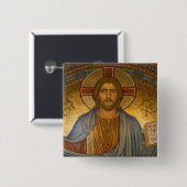 Jesus Christ - Schönes Christliches Kunstwerk Button (Vorne & Hinten)