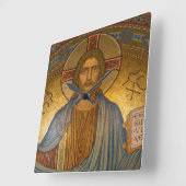 Jesus Christ - Schönes Christliches Kunstwerk Quadratische Wanduhr (Winkel)