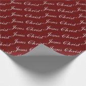 Jesus Christ Script Wrapping Paper Geschenkpapier (Ecke)