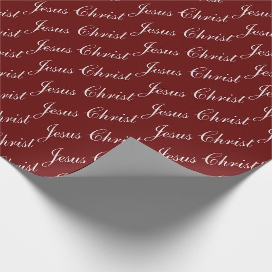 Jesus Christ Script Wrapping Paper Geschenkpapier (Ecke)