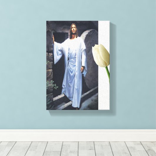 Jesus Christ Stretched Canvas Print Leinwand (Insitu (Holzboden))